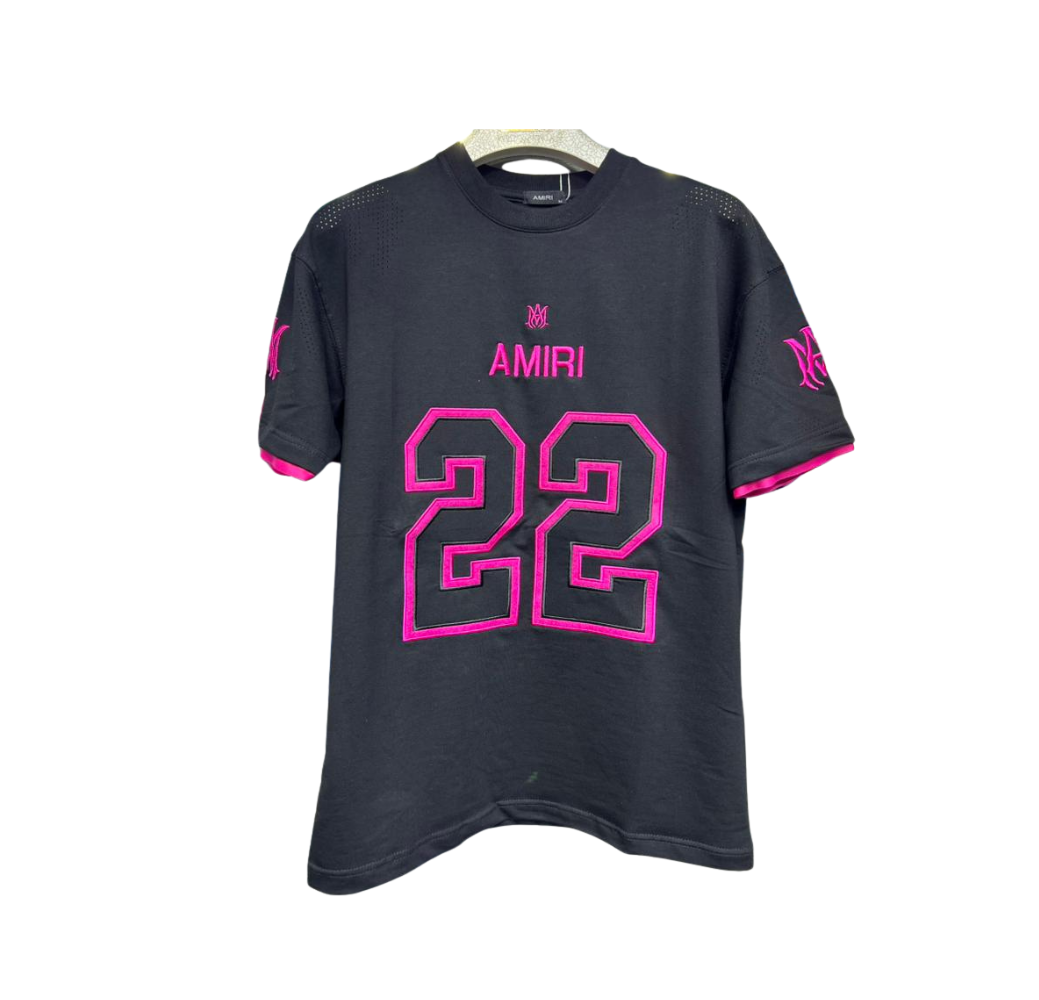 T-shirt Amiri tendance (rose / Noir)