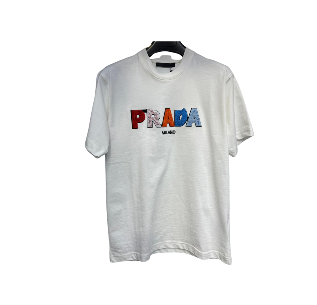T-shirt homme basique PRADA BLANC 