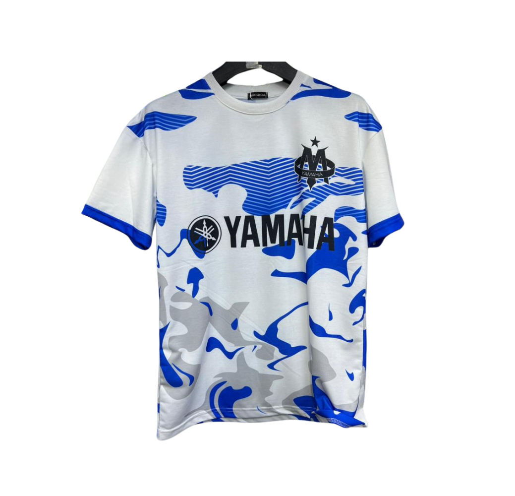 T-shirt Yamaha homme blanc et bleu