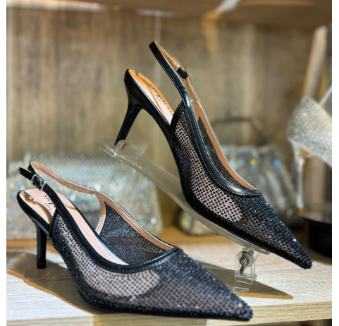 Escarpins à strass noir
