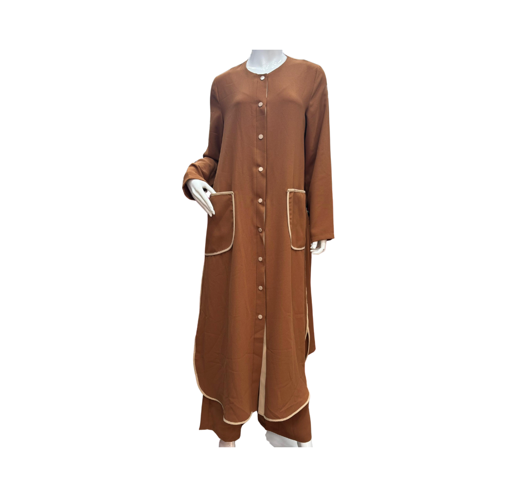 Ensemble d’été deux pièces long marron Ensemble d’été deux pièces long marron