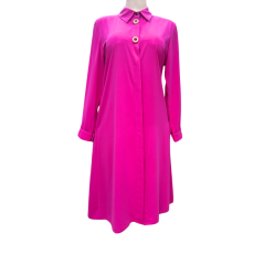 Liquette mi-longue rose avec boutons
