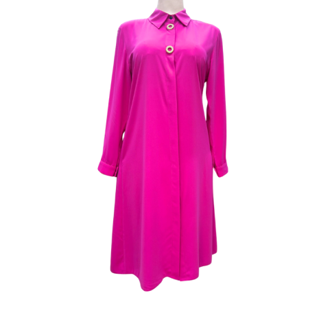 Liquette mi-longue rose avec boutons