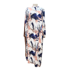 Robe longue colorée bleu imprimée