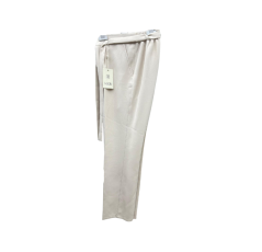 Pantalon classique beige cintré avec ceinture