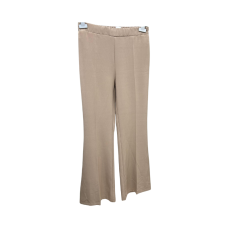 Pantalon classique patte d'éléphant beige avec ceinture