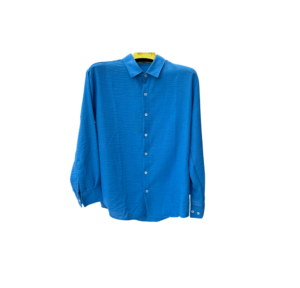 Chemise en lin bleu Chemise en lin bleu