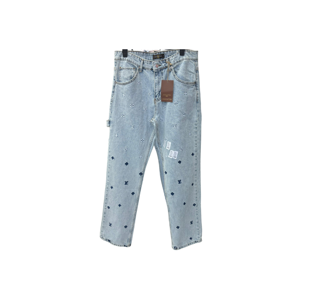 Pantalon en jean LV bleu clair Pantalon en jean LV bleu clair