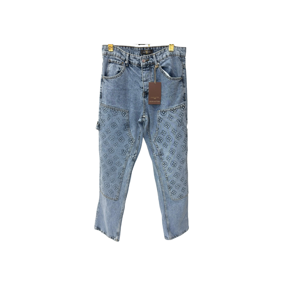 Pantalon en jean LV bleu matte Pantalon en jean LV bleu matte