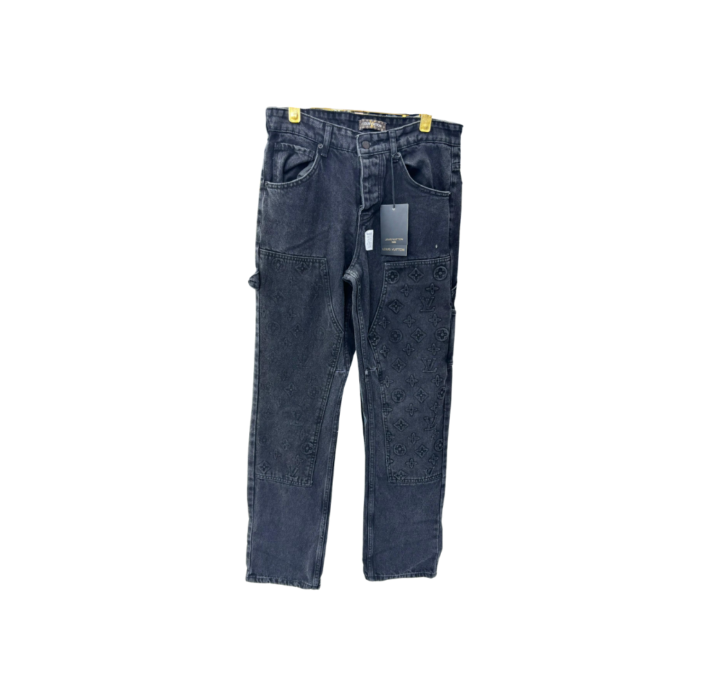 Pantalon en jean LV gris matte Pantalon en jean LV gris matte