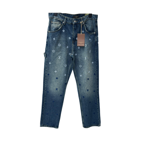 Pantalon en jean LV bleu décoloré