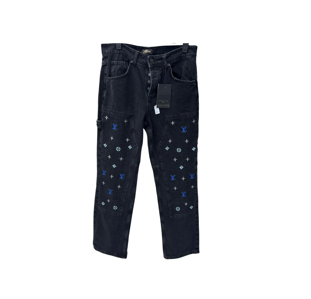 Pantalon en jean LV gris foncé Pantalon en jean LV gris foncé
