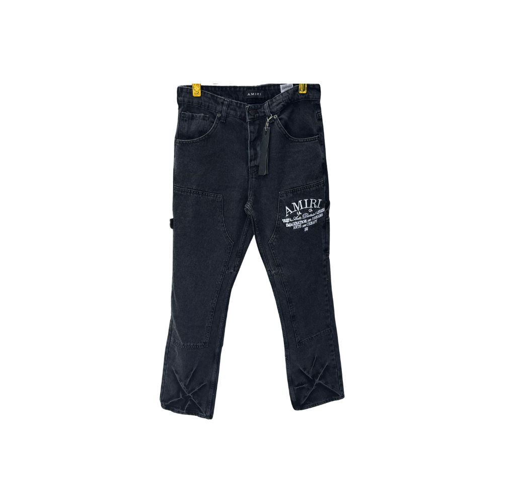 Pantalon en jean Amiri gris matte Pantalon en jean Amiri gris matte
