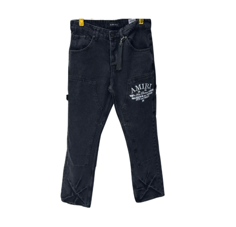 Pantalon en jean Amiri gris matte