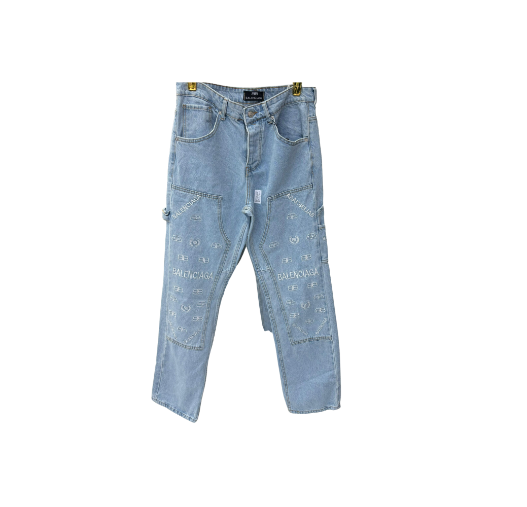 Pantalon en jean Balenciaga bleu ciel Pantalon en jean Balenciaga bleu ciel