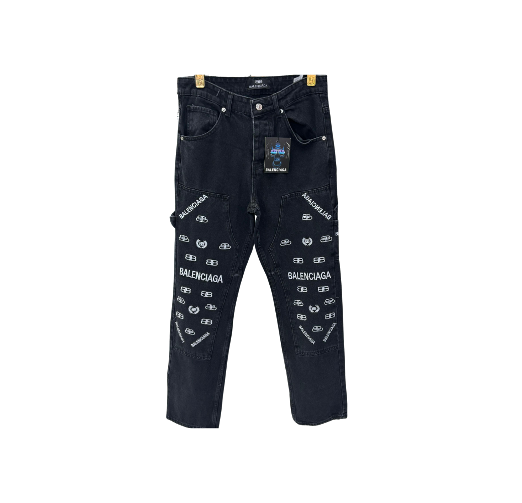 Pantalon en jean Balenciaga gris foncé Pantalon en jean Balenciaga gris foncé