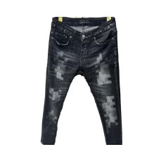 Pantalon en jean censored gris foncé