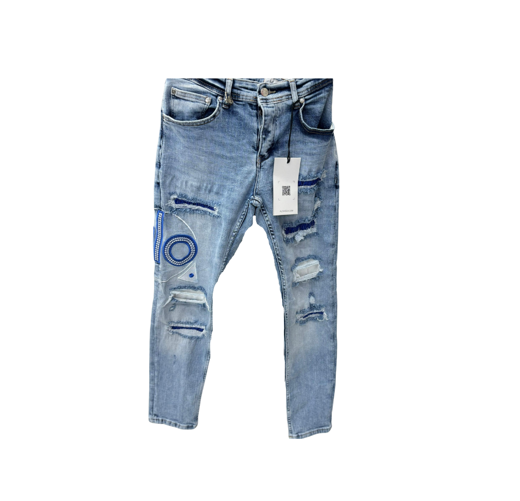 Pantalon en jean Alo yoga bleu ciel
