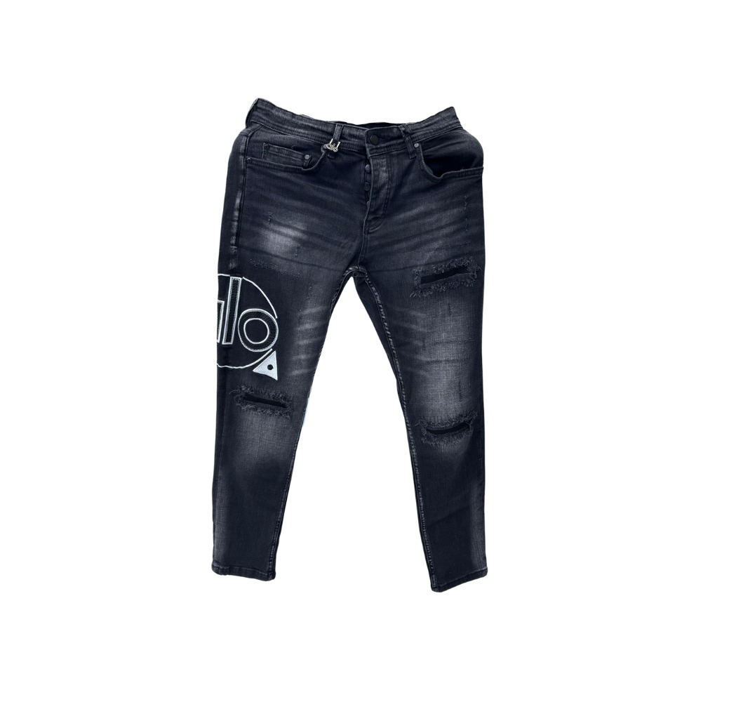Pantalon en jean Alo yoga gris foncé Pantalon en jean Alo yoga gris foncé