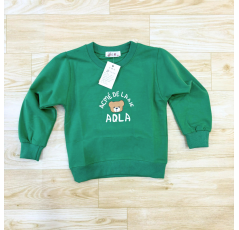 Pull garçon vert