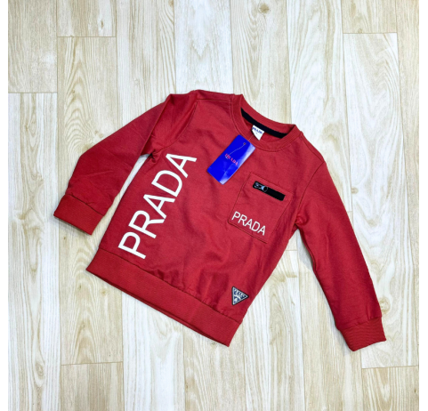 Pull garçon prada rouge