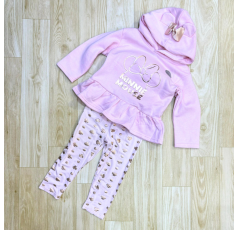 Ensemble fillette minnie mouse rose