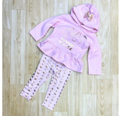 Ensemble fillette minnie mouse rose