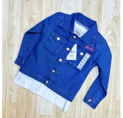 Veste en jean avec t-shirt barbie