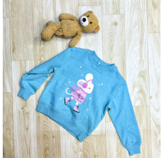 Pull d'hiver fille bleu