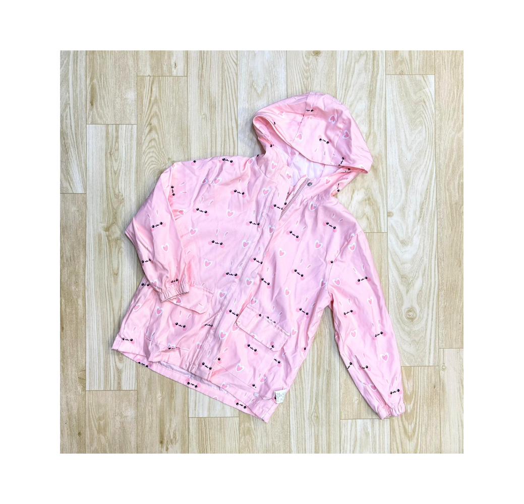 Veste imperméable à motifs rose Veste imperméable à motifs rose