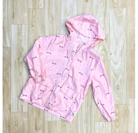 Veste imperméable à motifs rose