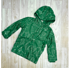 Veste imperméable à motifs vert