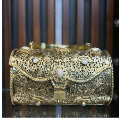 Sac fait main en bronze rincé avec de l’or