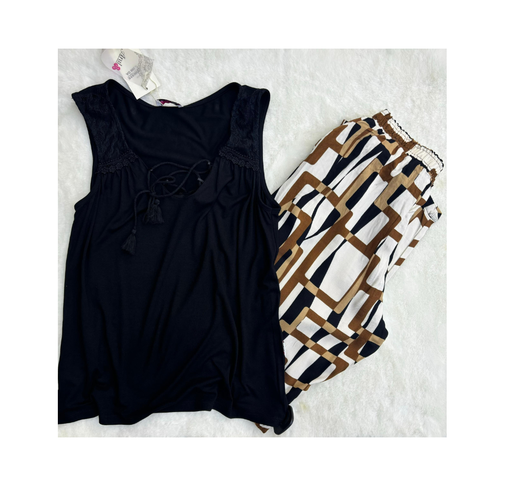 Pyjama haut sans manches et pantalon Pyjama haut sans manches et pantalon