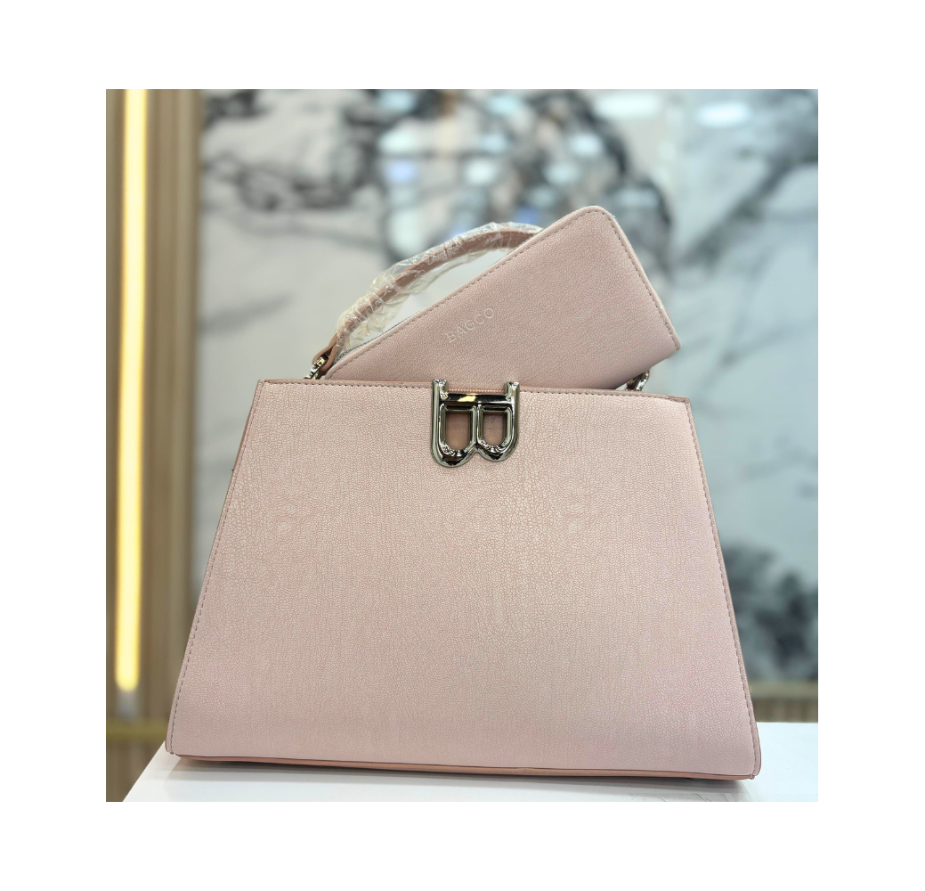 Sac à main femme rose avec pochette – Bagco Sac à main femme rose avec pochette – Bagco