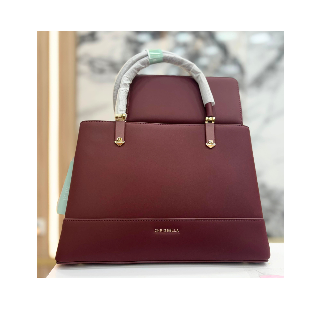 Sac à main femme grenat avec pochette