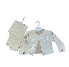 Set 3 pièces : pantalon, veste et haut