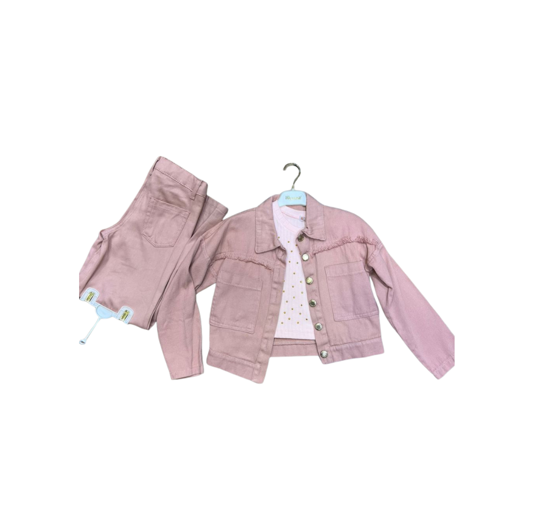 Set 3 pièces : pantalon, veste et haut