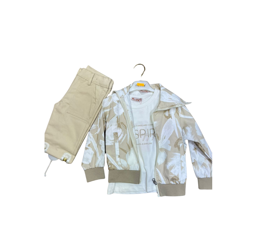 Set 3 pièces : pantalon, veste et haut