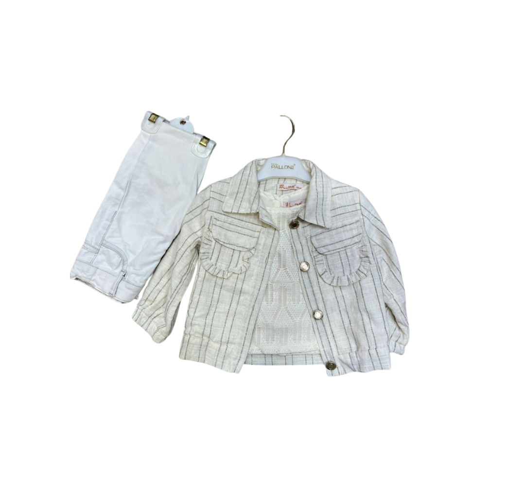 Ensemble complet : veste, haut et pantalon