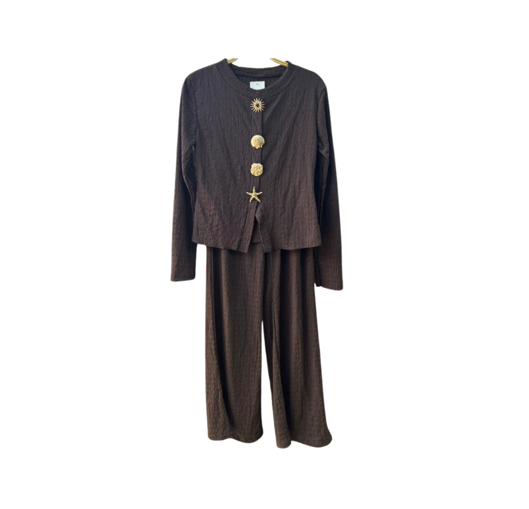 Ensembles Hiver en Lin marron