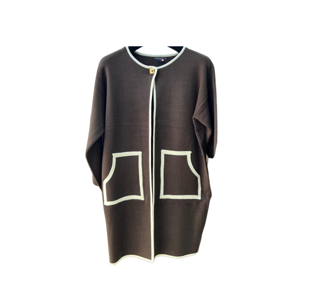 Gilets Hiver Élégants marron 