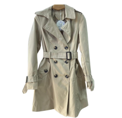Trench coat beige ceinturé
