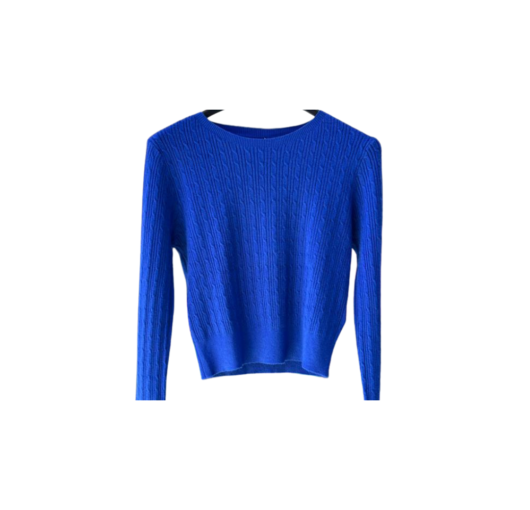 Hauts Manches Longues Coton Premium Bleu 