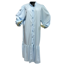 Hijab Long Femmes avec Boutons bleu ciel – Bahdja Boutique