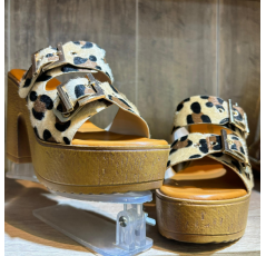Mules à plateforme leopard femmes – Les Jolies Shoes