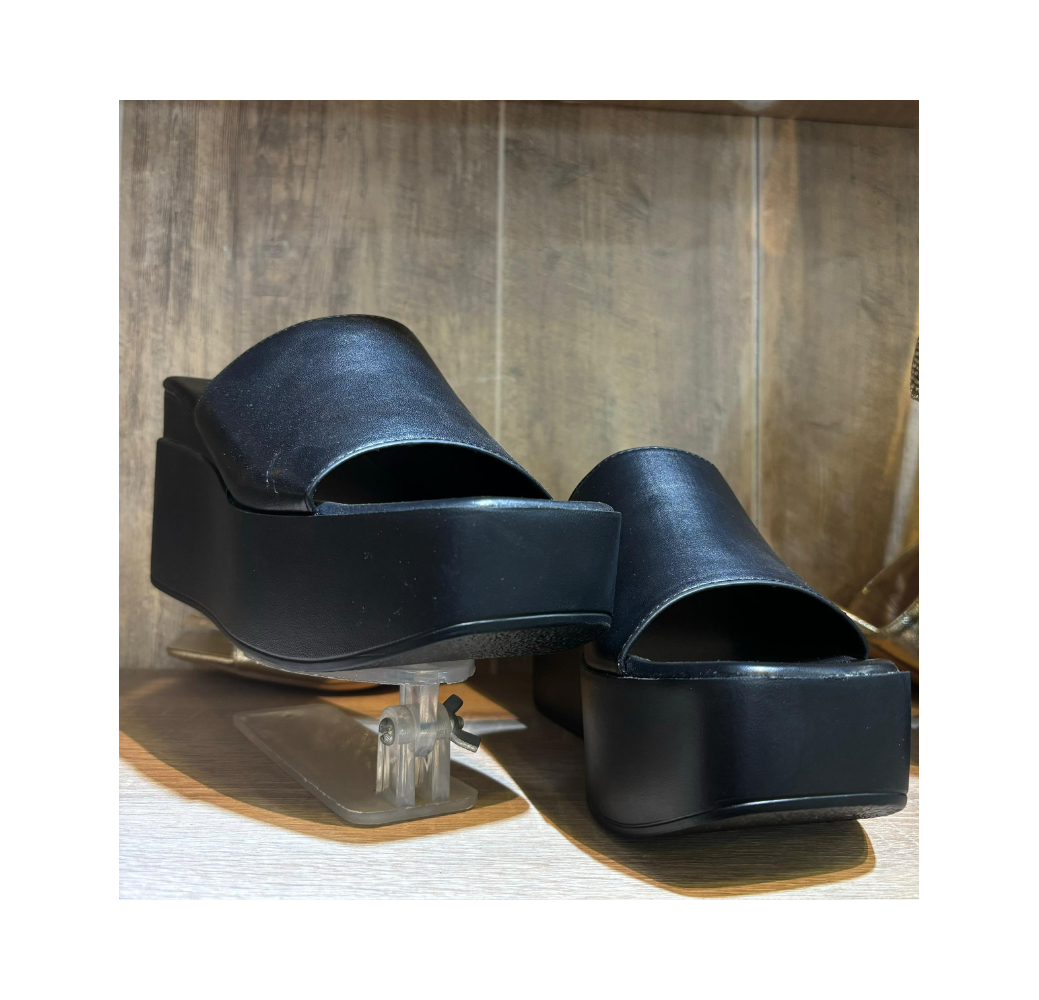 Mules à plateforme noir femmes – Les Jolies Shoes