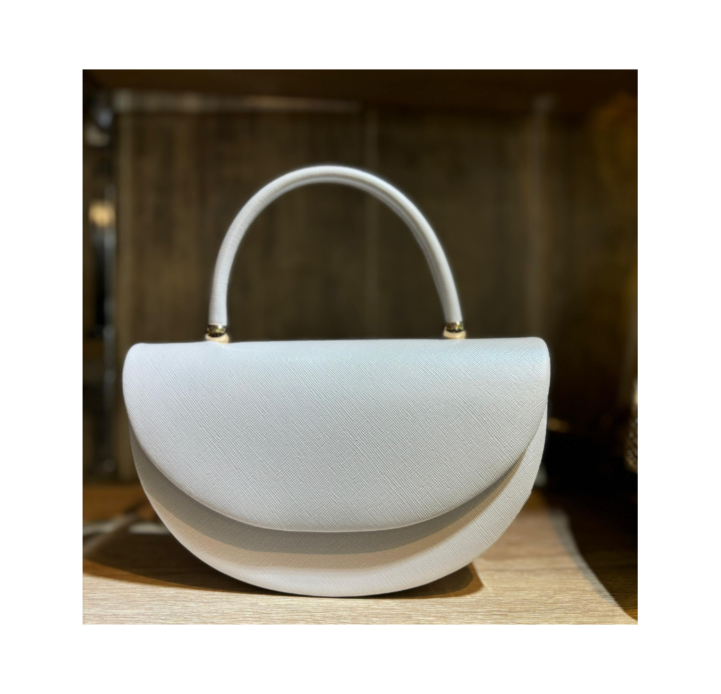 Pochette géométrique blanche femme – Les Jolies Shoes