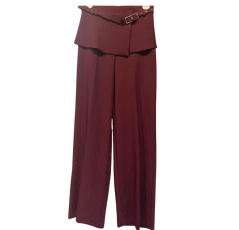 Pantalon classique bordeaux