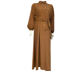 Hijab de sortie femme long marron – Boutique Aidoo